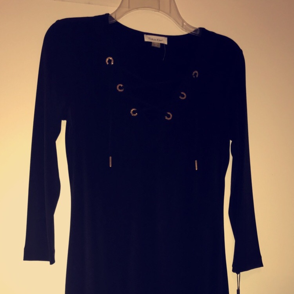 Black fitted Calvin Klein dress. New with tags!